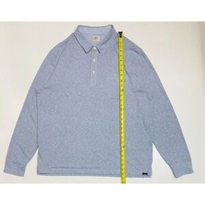 FAHERTY $128 Size XXL Mens Polo Shirt Long Sleeve Soft Cotton Blend Golf Striped